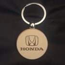 Personalised Honda Laser Engraved Wooden Keyring - Gift for Car Enthusiasts