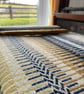 Rosanna cushion: Golden & Midnight Blue. Handwoven in Wales - Image 6