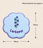 Larkspur Candle Coaster - Embroidered July Birth Flower Decor - Image 5