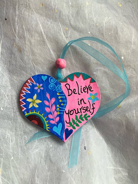Believe in yourself inspirational heart