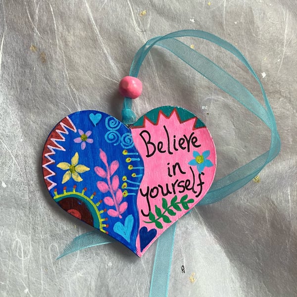 Believe in yourself inspirational heart