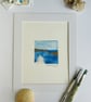 Greek watercolour church and sea - Image 4