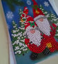 Christmas card. Bead art card. Gonks. Gnomes. Ref 459 - Image 2