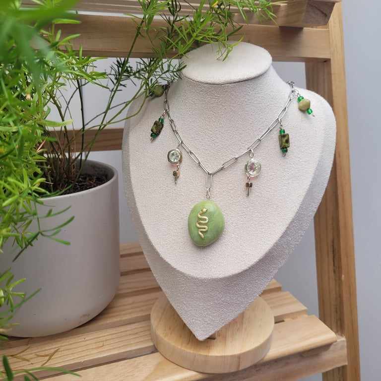 Snake Charm Necklace 