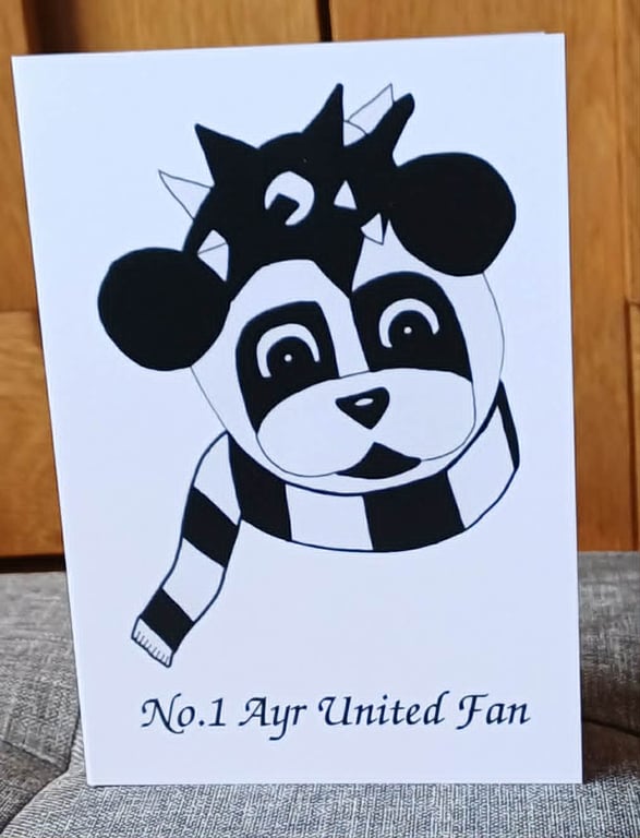 A6 Panda & N01 Ayr United Fan Greeting Card