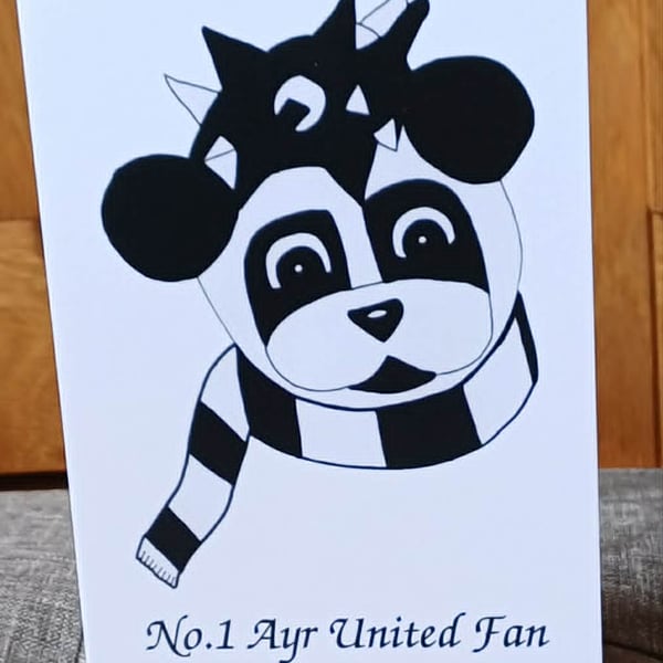 A6 Panda & N01 Ayr United Fan Greeting Card