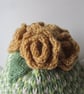 Tea cosy Tea cosie - green tweed with roses - Image 2