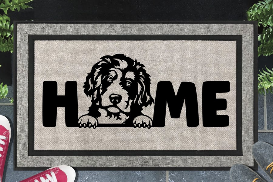 Bernedoodle Home Door Mat No.2 - Bernedoodle Welcome Mat - All Weather, 45x70cm 