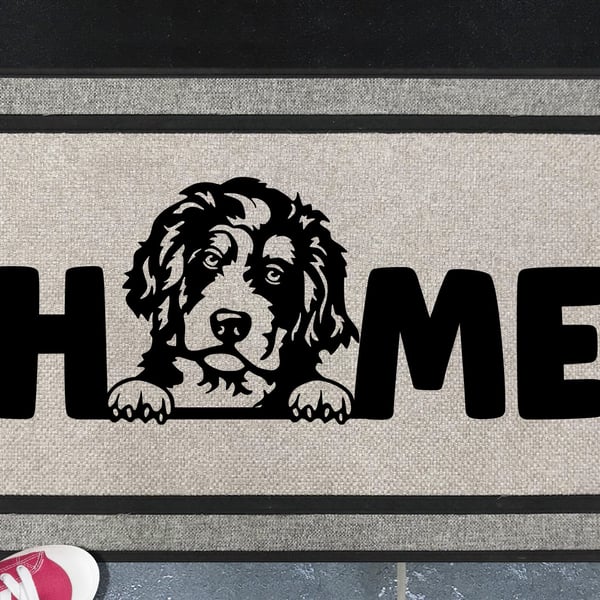 Bernedoodle Home Door Mat No.2 - Bernedoodle Welcome Mat - All Weather, 45x70cm 