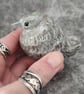Baby Bird Sculpture, Pearl Green Fledgling Ornament - Image 4