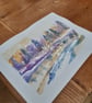  Winter snowey scene watercolour painting  - Image 1