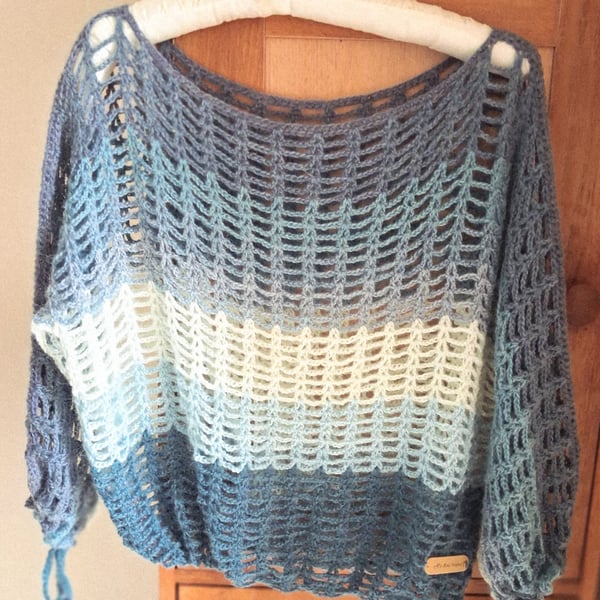 Crochet net style top