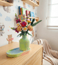 Vibrant Handcrafted Vase and Tray Set Colorful Decor - Image 2