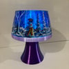 A Christmas lamp created and hand painted by Andrew Jenkins 