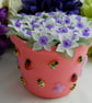 Summer Seconds White Purple and Fuchsia Flower Pot - Image 3