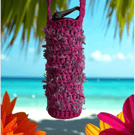 Hand Crochet Water Bottle Holder Crossbody Water Bottle Carrier Hot Pink Fashion