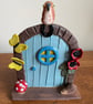 Magical fairy door with poppies & sunshine yellow butterflies - Image 6