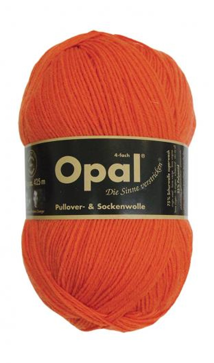 Opal - Uni Orange 5181 - 4 ply Sock Yarn