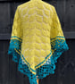Zing and Teal Triangle Lace Shawl - Image 2