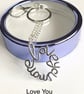 Sterling Silver “Love You More” Handbag Charm, with a Chainmaille Chain, Keyring - Image 7