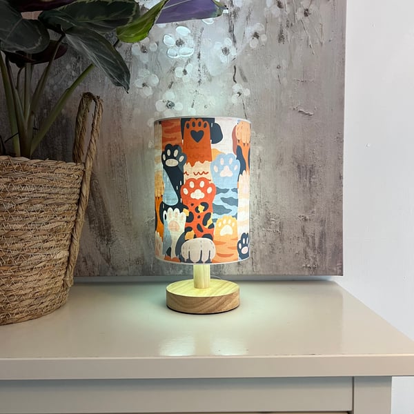 Paw Print Patchwork Lamp – Colourful Animal-Inspired Design