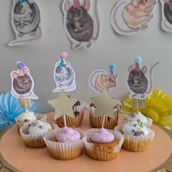 Mouse Birthday Cake Toppers