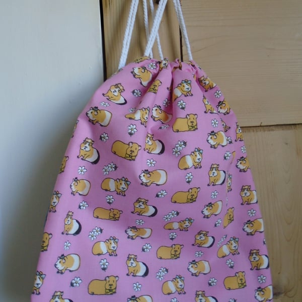 Guinea Pig Bag, backpack, shoes or gym Pink 