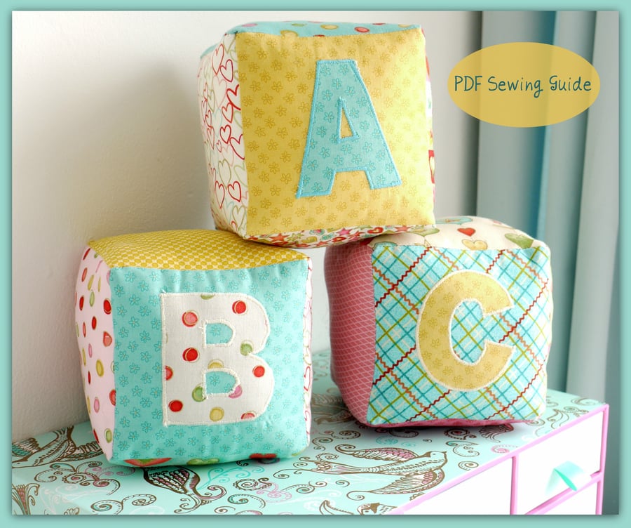 Personalised Baby Blocks PDF Sewing Guide
