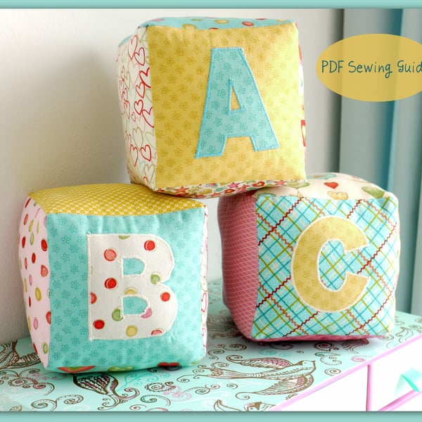 Personalised Baby Blocks PDF Sewing Guide