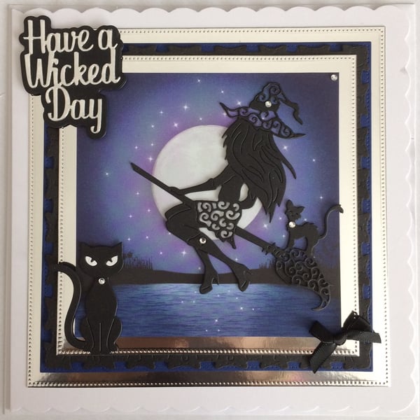 Pagan Witch Halloween Card Have a Wicked Day or Birthday - Any Occasion