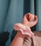 Pale pink crochet scrunchie - Image 4