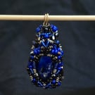 Blue Lapis Lazuli Double Sided Pendant