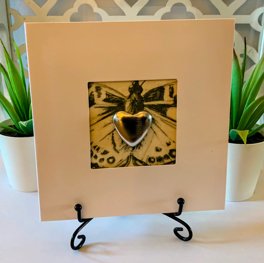 Silver Heart Bespoke Occasion Card.