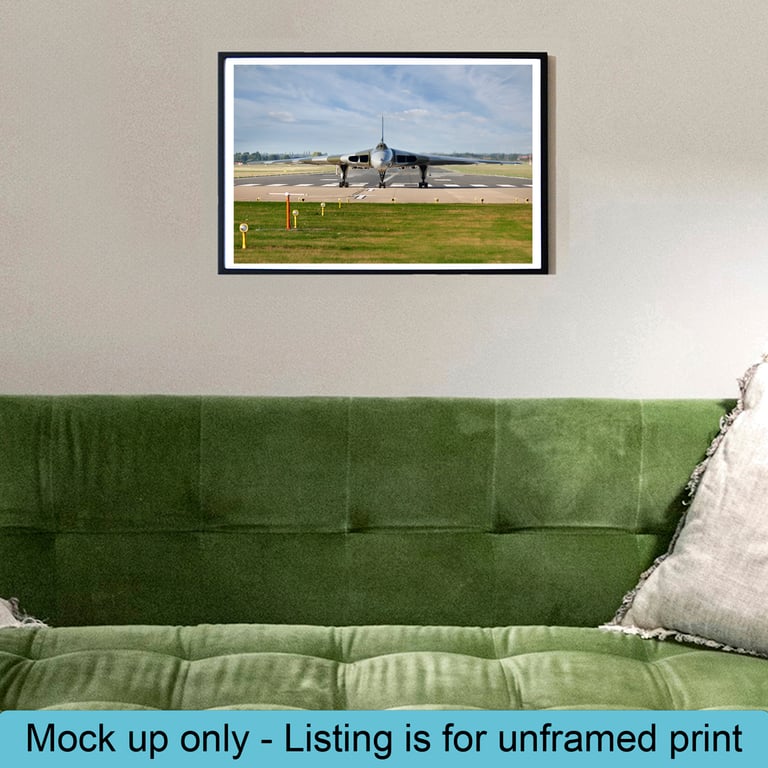 XH558 Vulcan on runway print