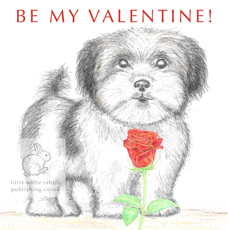 Dylan the Little Dog - Valentine Card
