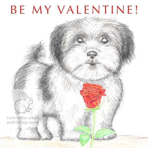Dylan the Little Dog - Valentine Card