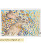 Little Hare drawing, small original art, letterbox gift