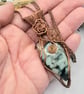 Freeflowing Copper Necklace With Natural Emerald - Image 2
