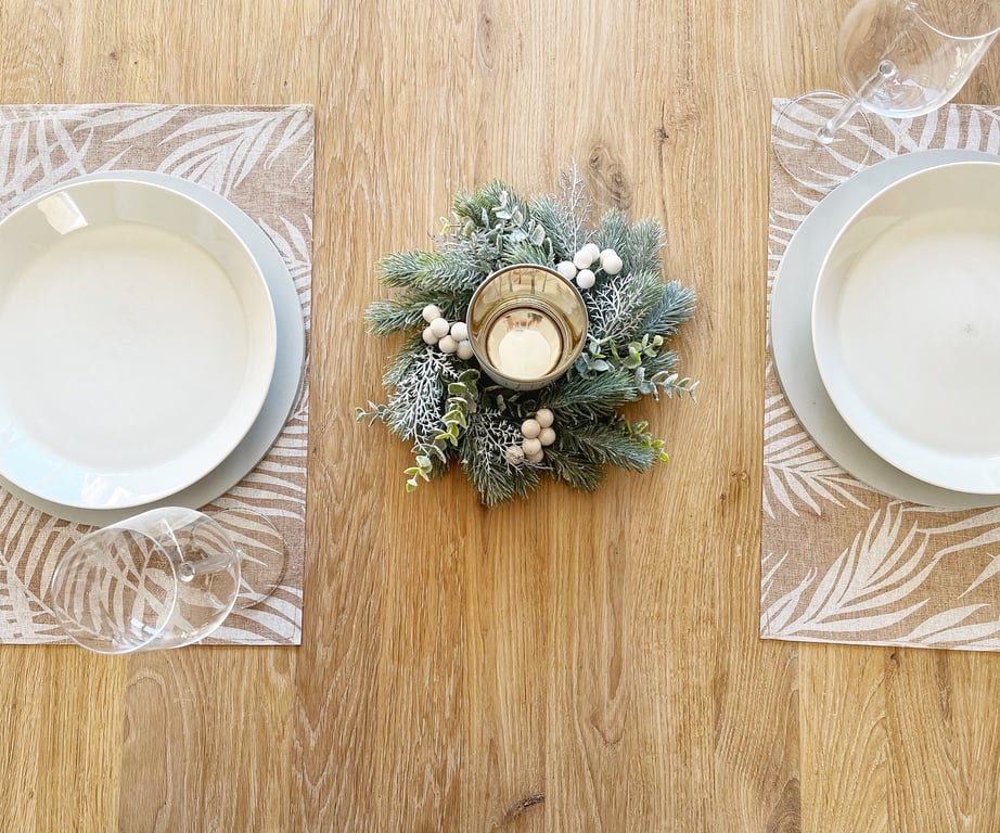 Christmas candle holder, Christmas mini wreath, Christmas candle wreath, wreath 