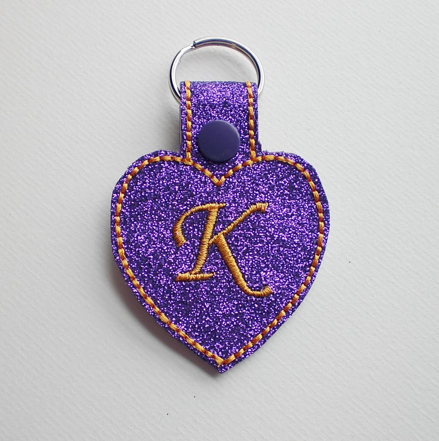 Personalised heart key ring