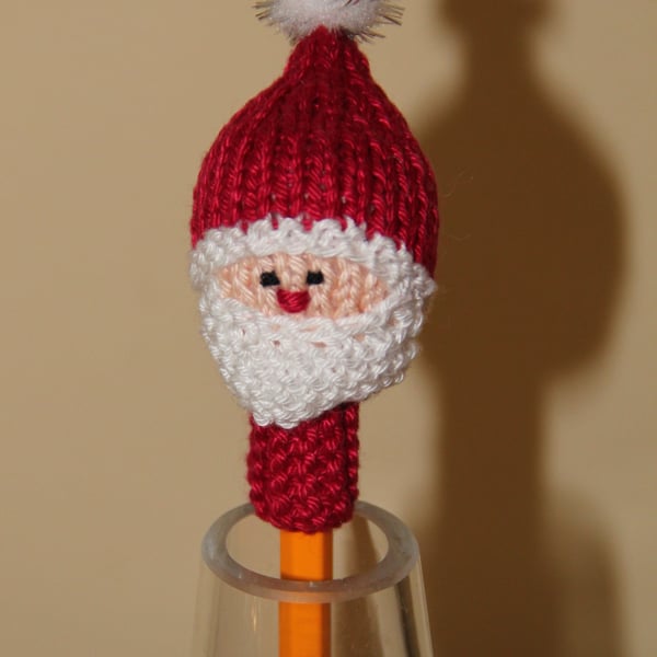 Christmas Pencil Topper and Pencil - Father Christmas