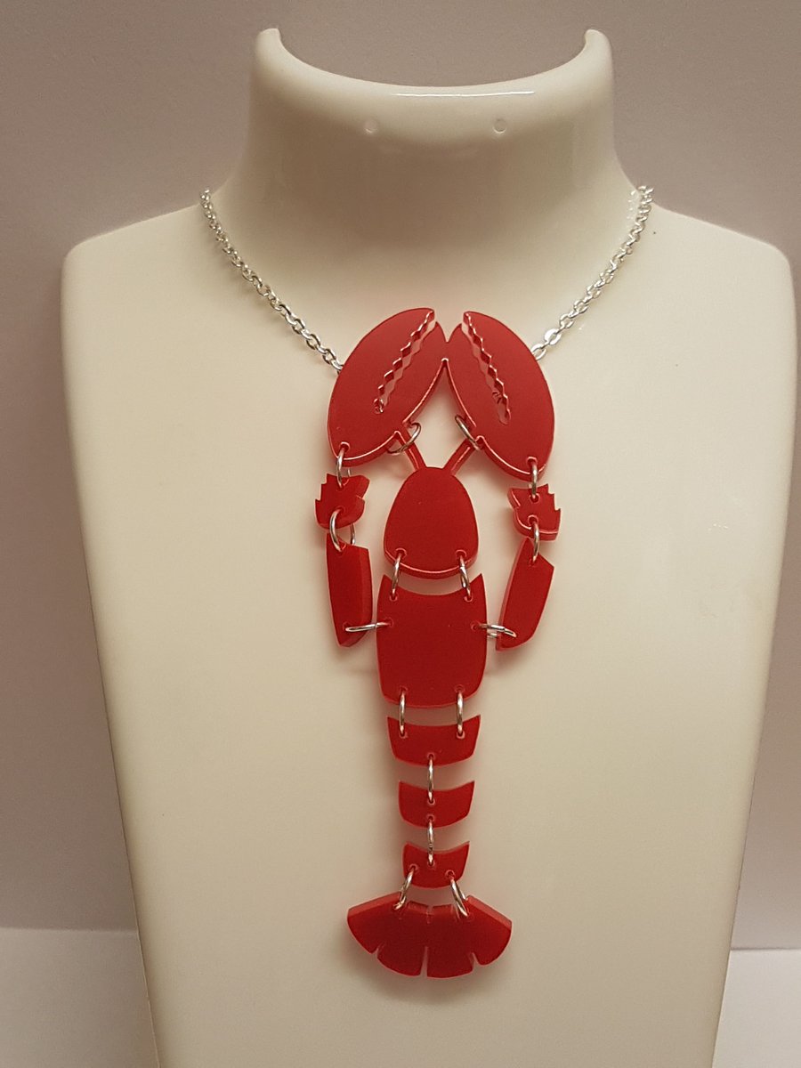 Statement Lobster Necklace - Acrylic