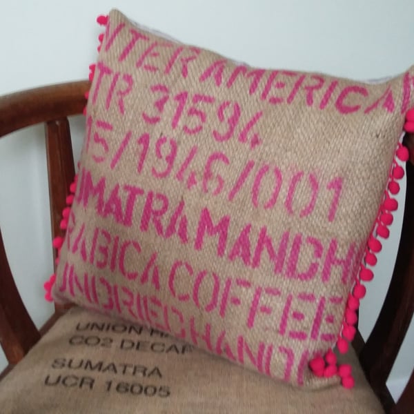 coffee sack cushion