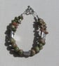 Unakite Crystal Gemstone Beaded Chakra Bracelet "Dreams" - Image 6