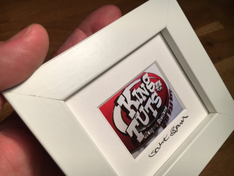 KING TUTS, GLASGOW  mini signed and framed print 