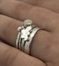 Silver Stack Ring, Opal stack ring, cloud ring, stack ring, Opal, - Image 5