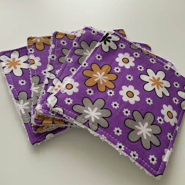 Reusable Bamboo Towelling Cotton Face Wipes, Eco friendly, Washable, Make up pad