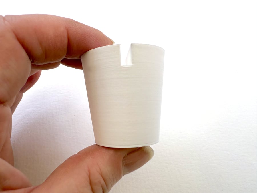 White Christmas tree pot, fused glass display stands, 4mm slot