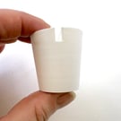 White Christmas tree pot, fused glass display stands, 4mm slot