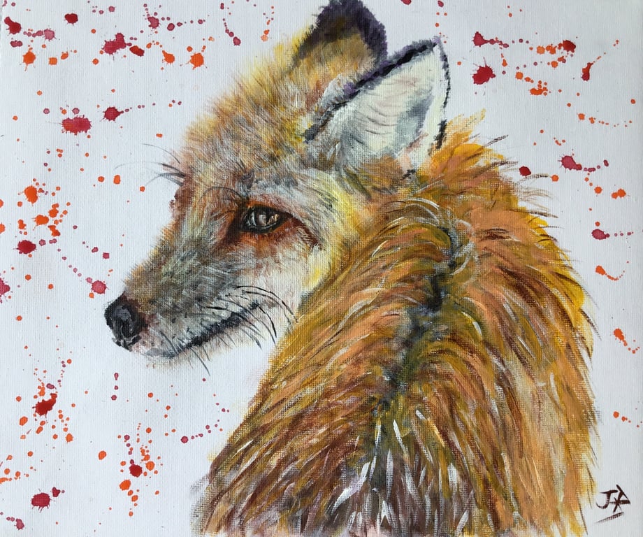 Giclee print of 'Backward Glance'  - a fox painting by artist Janet Bird